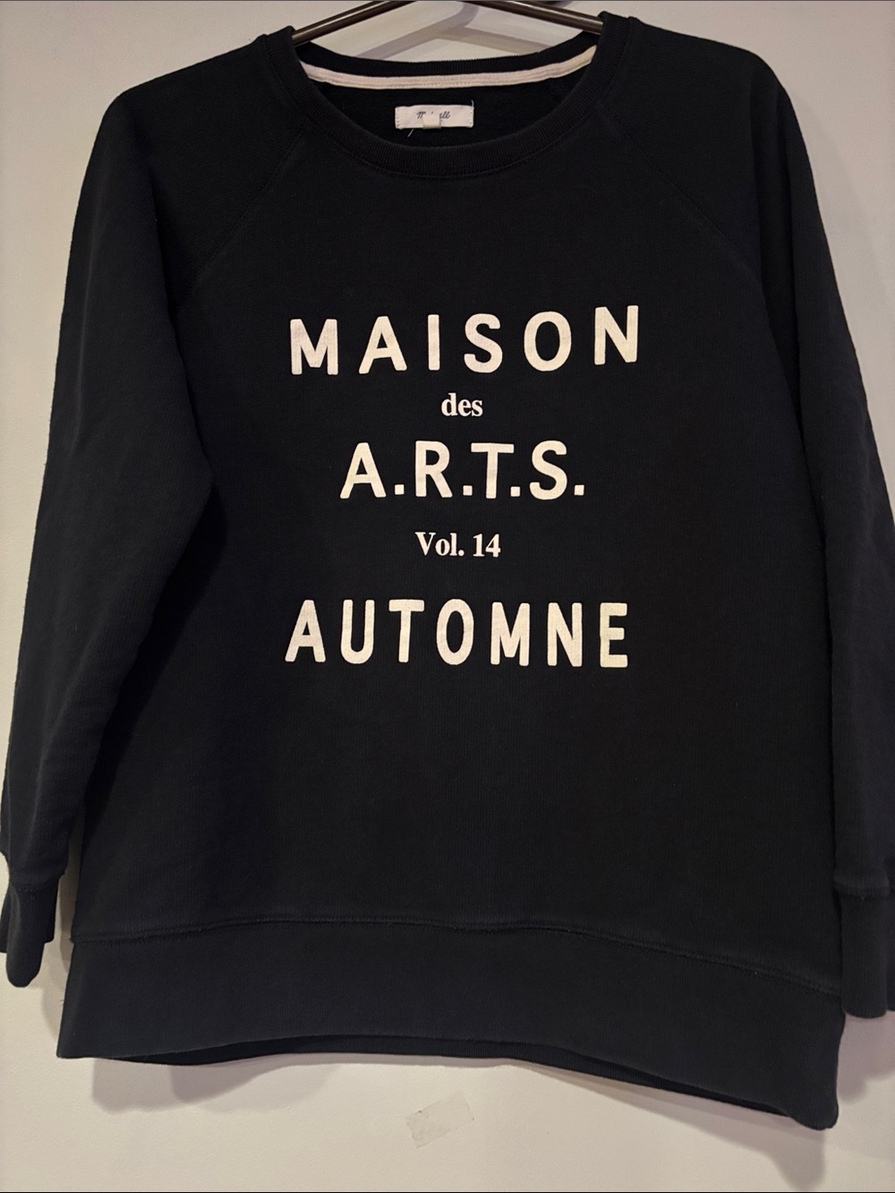 Madewell Black Sweatshirt with White Lettering